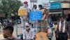 राजनांदगांव कांग्रेस कमेटी द्वारा मोदी सरकार द्वारा पेट्रोल,डीजल के दामो में बढ़ोतरी के विरोध में बैलगाड़ी और साइकिल में मौन धरना प्रदर्शन