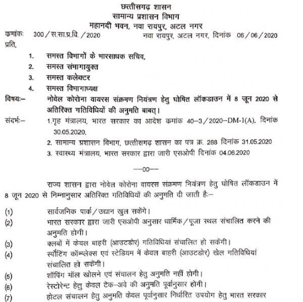 प्रदेश में आज अनलॉक -1 शुरू होगा, सार्वजनिक पार्क खोले जाएंगे, पर नहीं खुलेंगे शॉपिंग मॉल