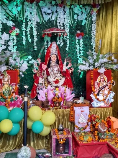 जागृति क्लब दुर्गा उत्सव समिति, हवन पूजन कर धूम धाम से मनाया गया अष्टमी